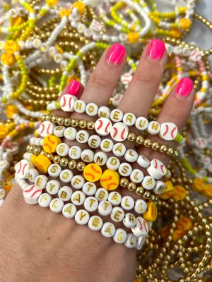 ⚾ Baseball   Softball Mix Stretchy Bracelets ⚾