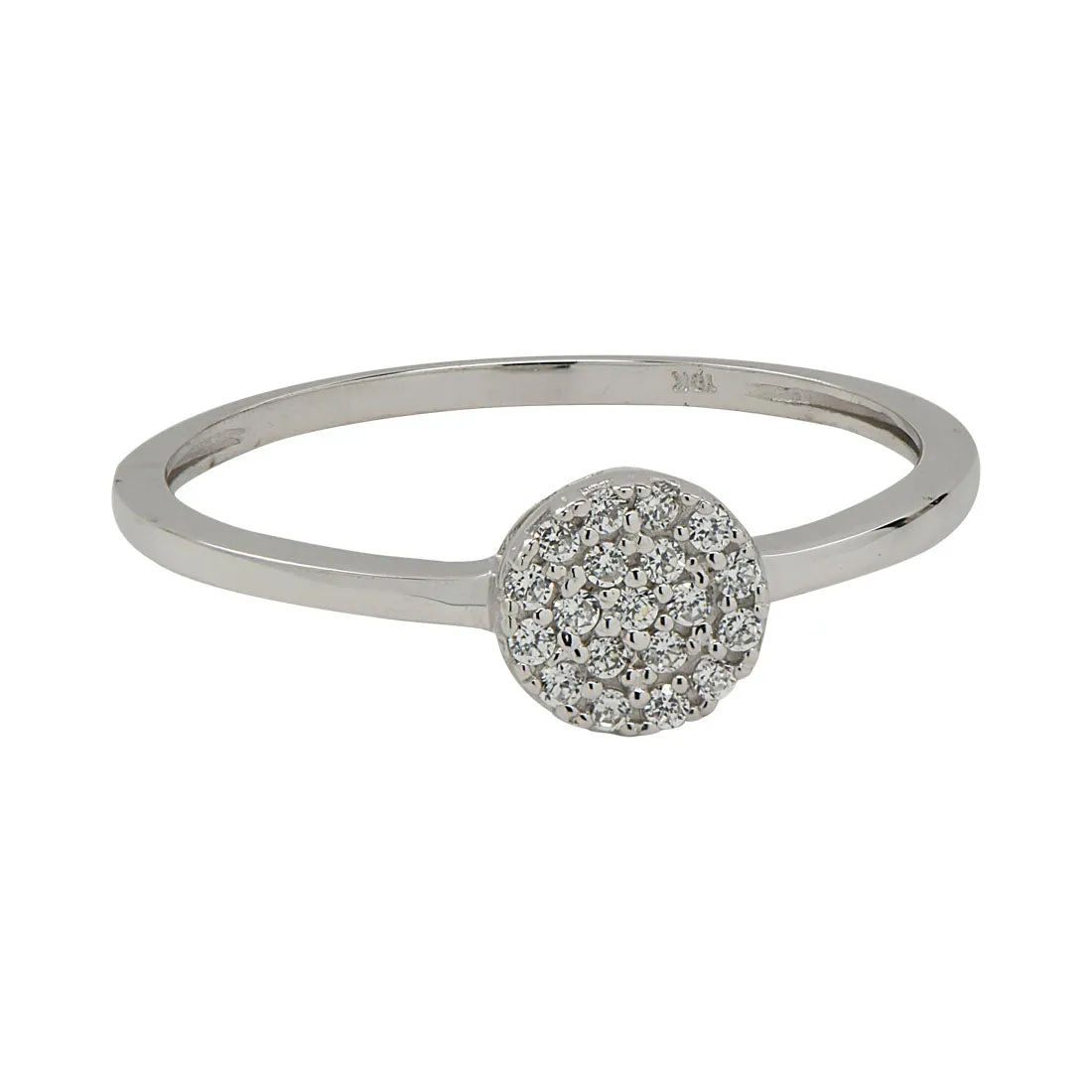 10k Solid Gold CZ Circle Ring