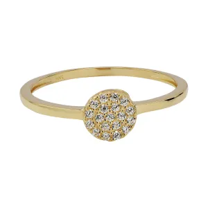 10k Solid Gold CZ Circle Ring