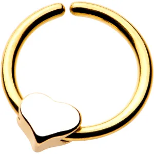 16 Gauge 3/8 Annealed Gold Tone Curved Heart Seamless Circular Ring