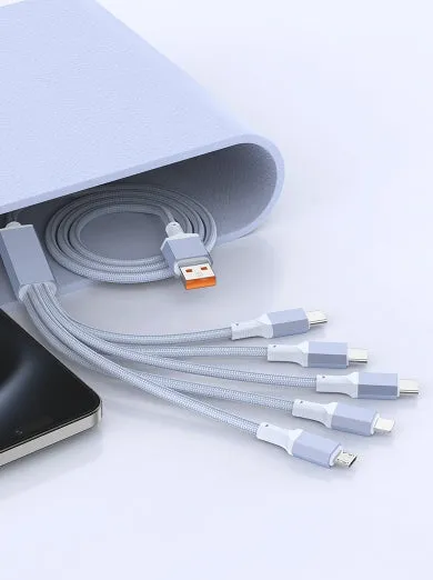 2 meters PD100W 5 in 1 Fast Charging Phone Charger for Android Phone iPhone