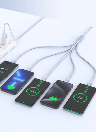 2 meters PD100W 5 in 1 Fast Charging Phone Charger for Android Phone iPhone