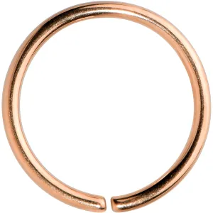 20 Gauge 5/16 Rose Gold Tone PVD Grade 23 Titanium Bendable Hoop Ring