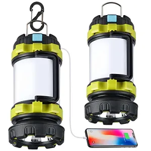 2pcs Camping Lantern,Outdoor Led Camping Lantern,Rechargeable Flashlights w/ 1000LM