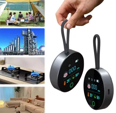 3 In 1 CO Air Quality Monitor 1000mAh CO Detector Alarm Temp Humidity Sensor CO Temperature Humidity Detector for Indoor Outdoor