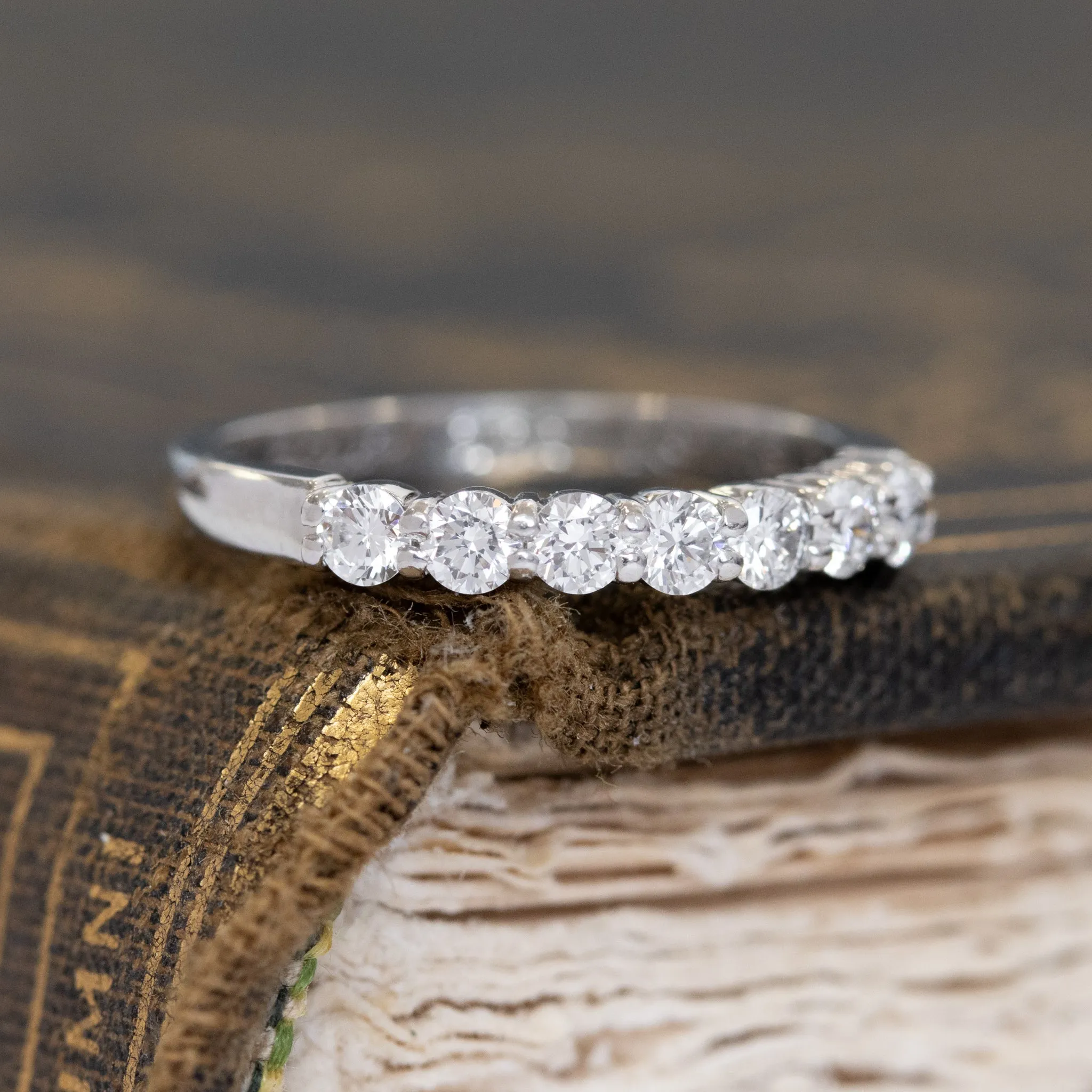 .35ctw 7-Stone Round Brilliant Cut Diamond Band