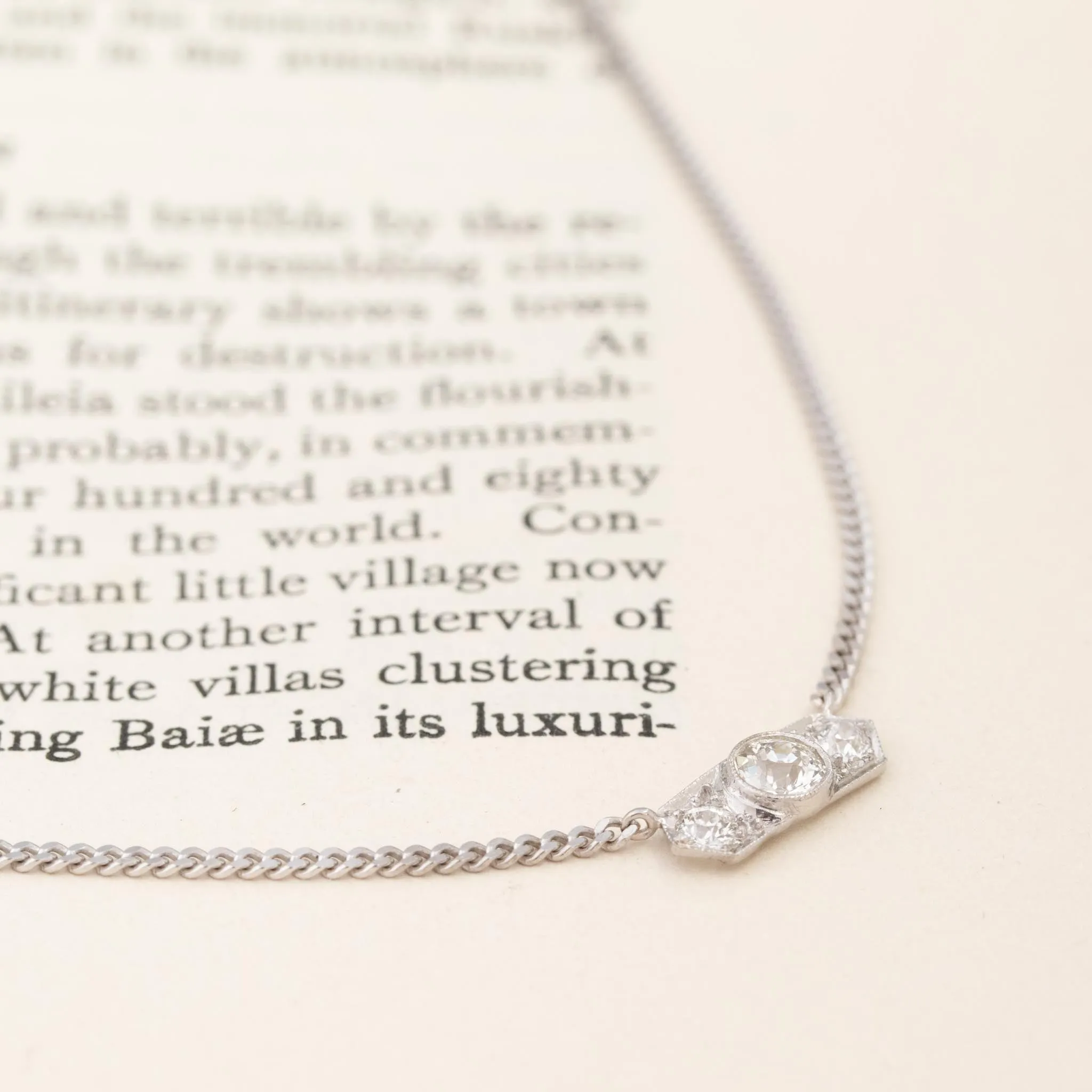 .58ctw Old European Cut Diamond Bar Conversion Pendant