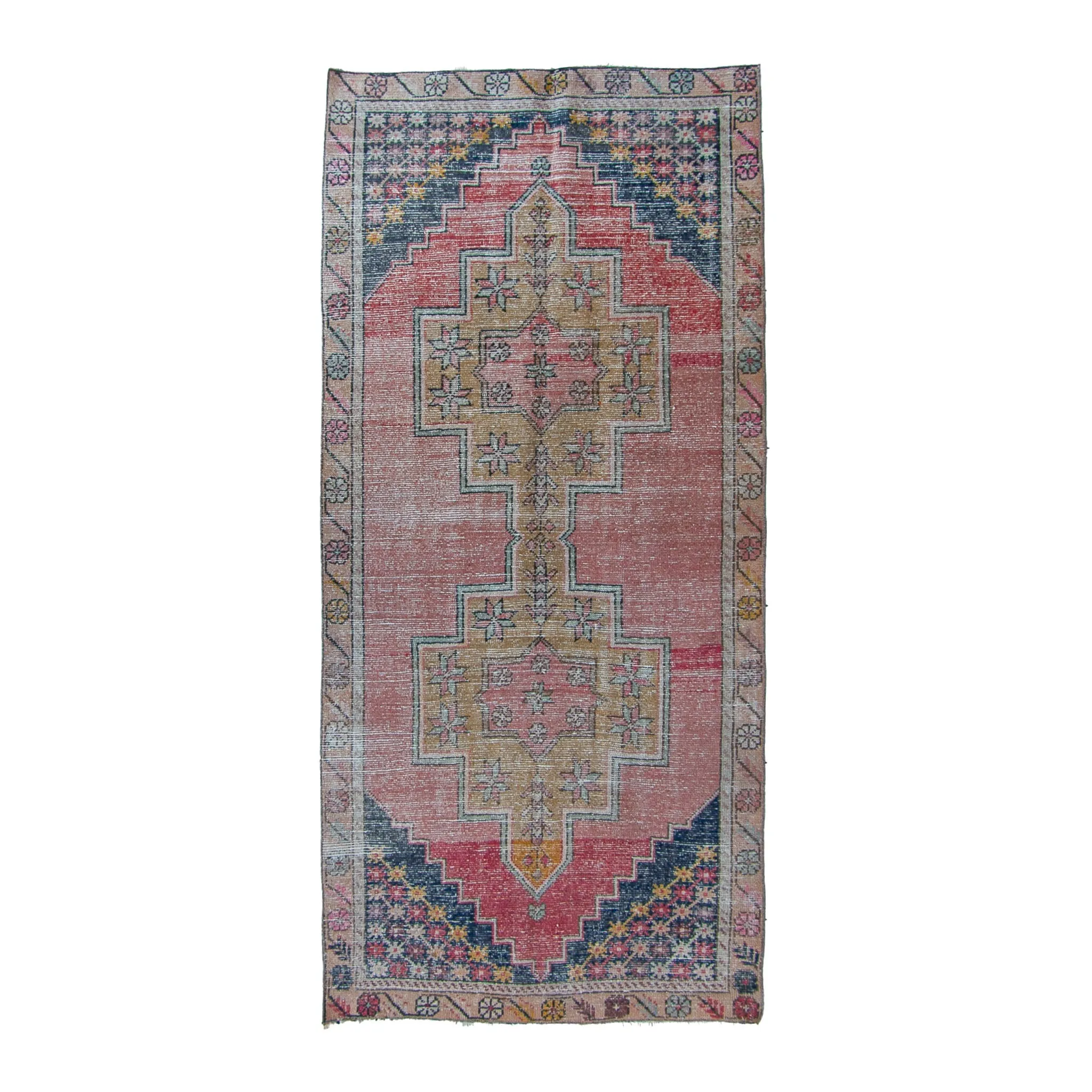 6142 Handwoven Vintage Rug 4'3x9'1