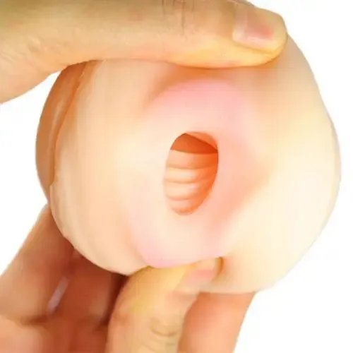 6.25-inch Realistic Feel Stretchy Male Masturbator with Mouth Opening