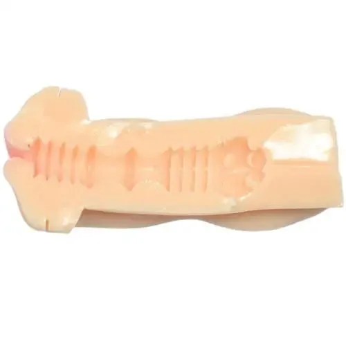 6.25-inch Realistic Feel Stretchy Male Masturbator with Mouth Opening