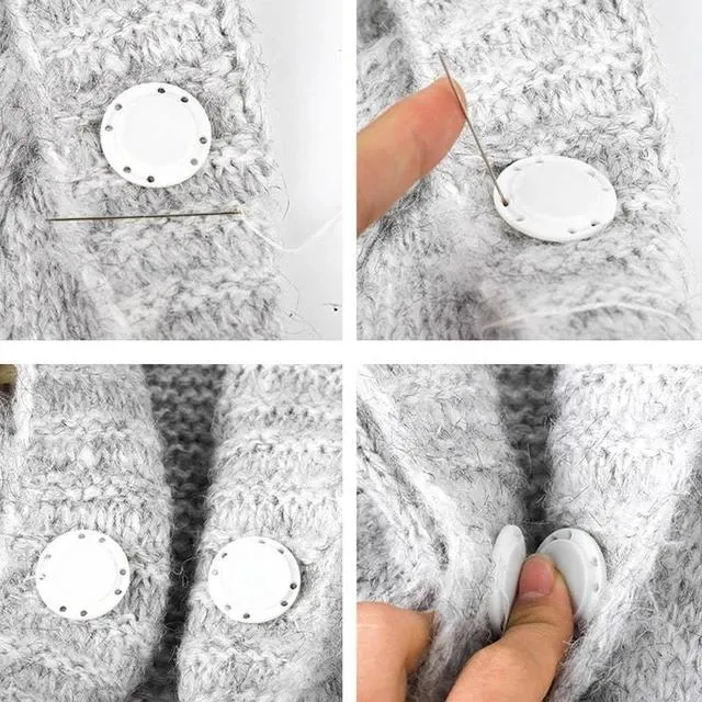 6Pcs Sewing Supplies Magnet Stone Dark Buckle Automatic Magnetic Buttons DIY Bag Double Sided Button 21/25mm Size sewing set