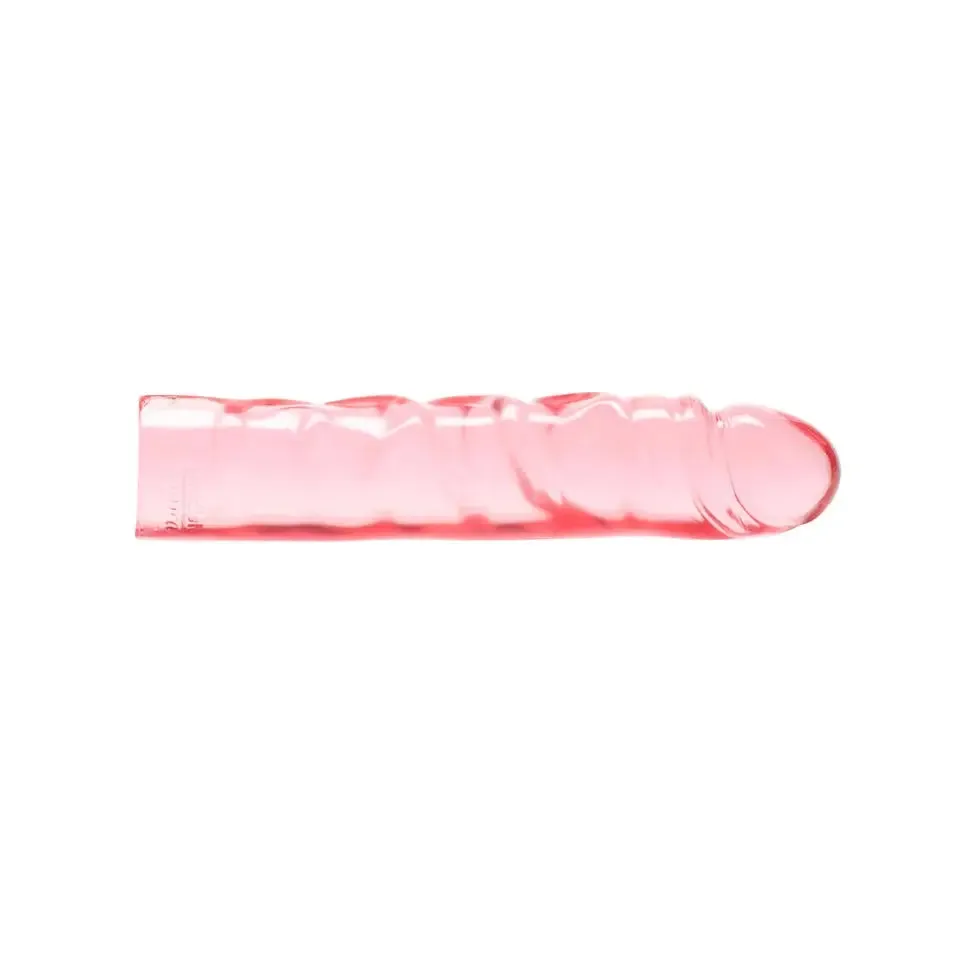7.5-inch Colt Jelly Bendable Pink Penis Dildo with Vein Details