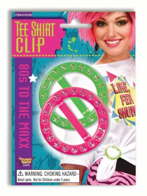 80s To The Max Pink And Green Tee Shirt Clips
