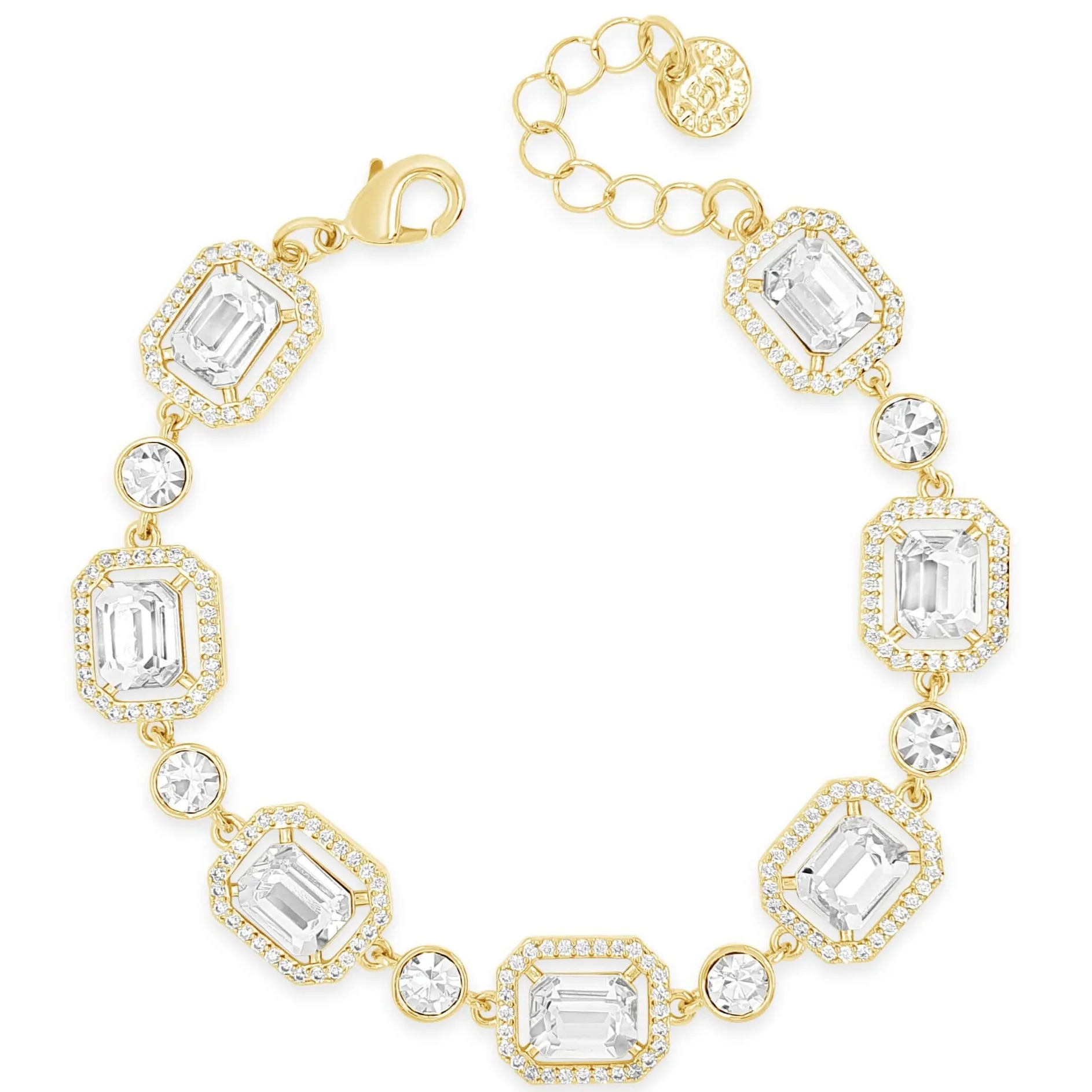 Absolute Gold Square Pendant Bracelet