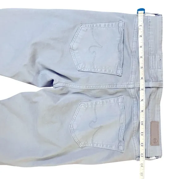 AG Cigarette Crop Sz. 25R Jeans Lightweight Stretchy Blue-Grey.