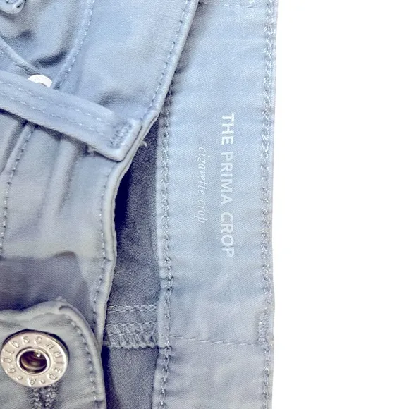 AG Cigarette Crop Sz. 25R Jeans Lightweight Stretchy Blue-Grey.