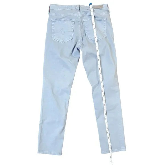 AG Cigarette Crop Sz. 25R Jeans Lightweight Stretchy Blue-Grey.