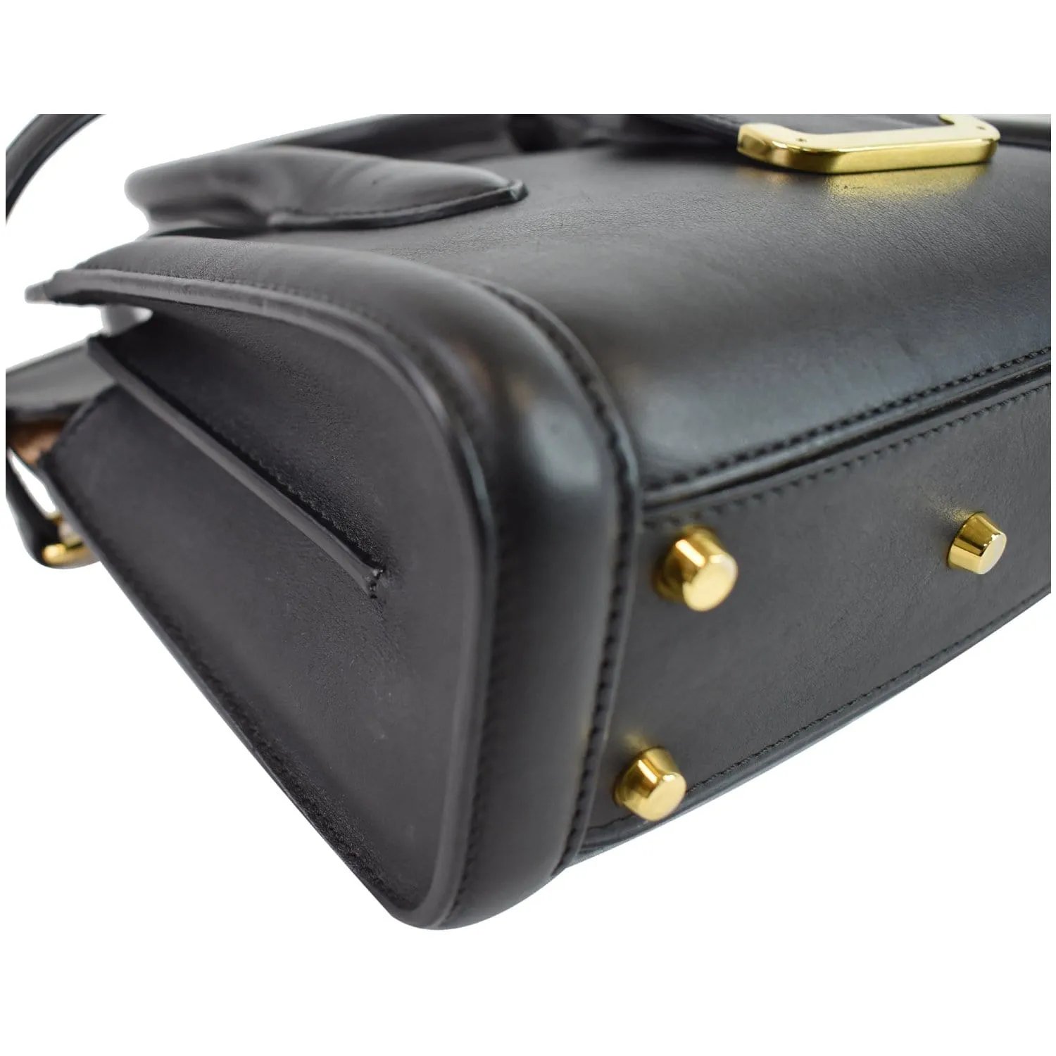 ALEXANDER MCQUEEN Heroine 21 Mini Leather Tote Bag Black