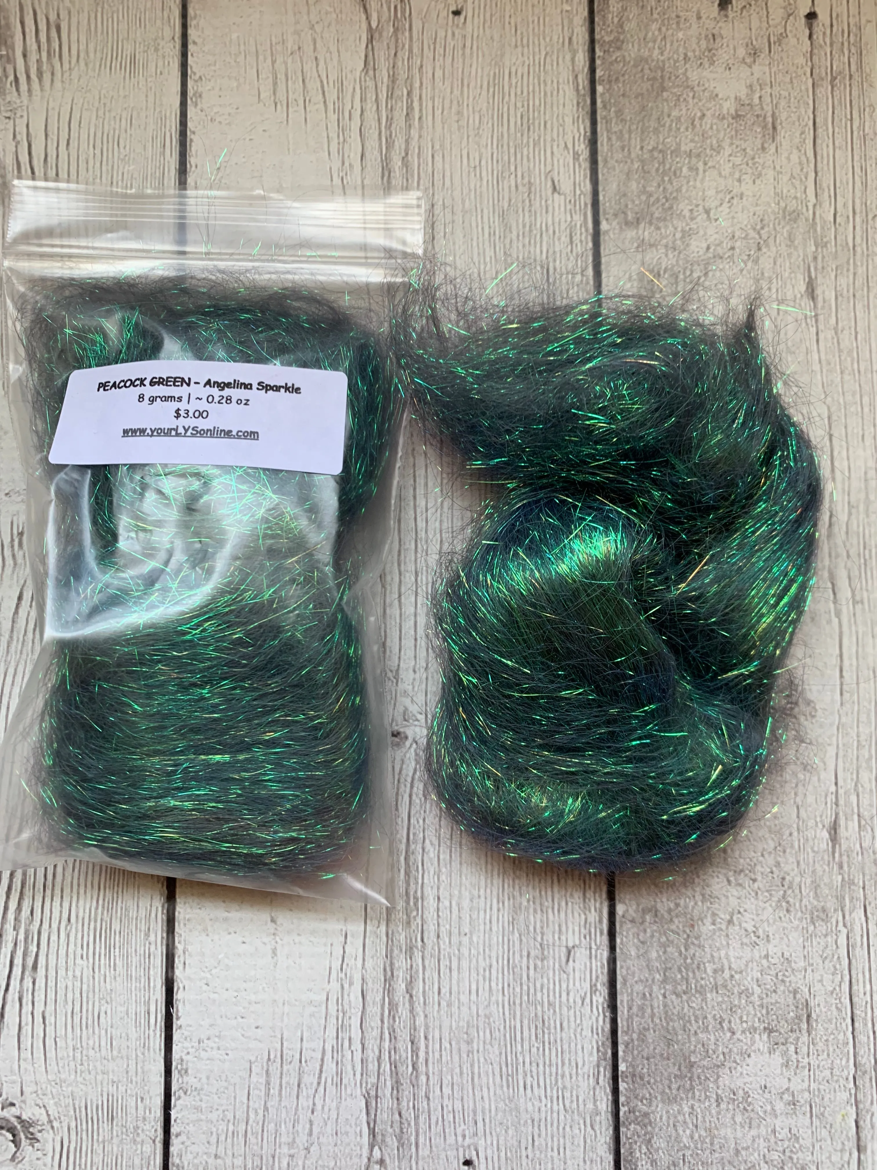 Angelina Sparkle Add-in bling - PEACOCK GREEN