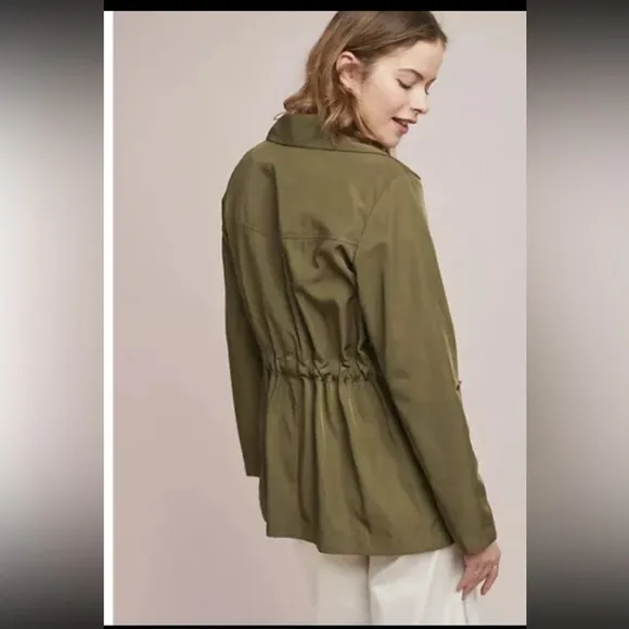 Anthropologie Gisborne Obi Trench Anorak Olive Green Jacket XS