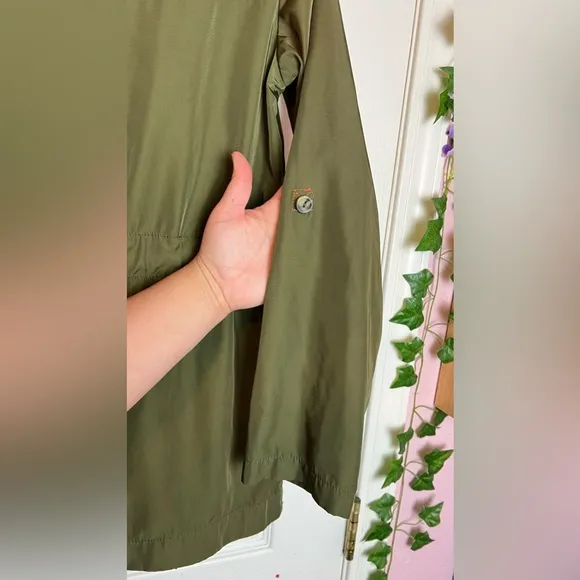 Anthropologie Gisborne Obi Trench Anorak Olive Green Jacket XS