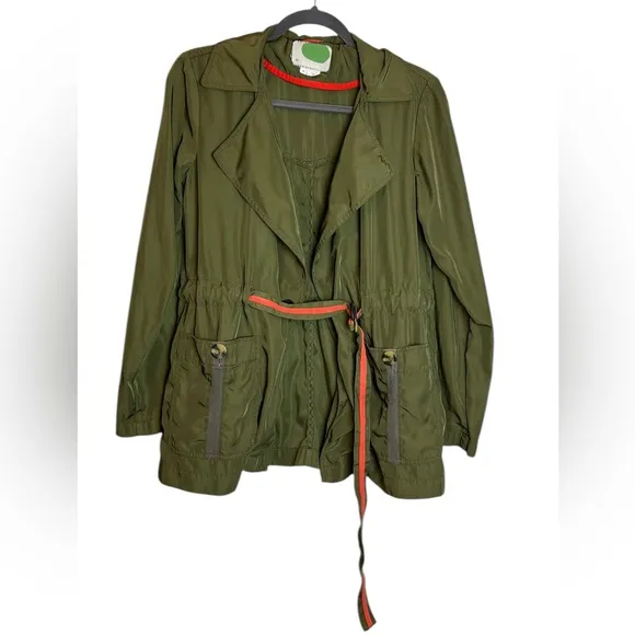 Anthropologie Gisborne Obi Trench Anorak Olive Green Jacket XS