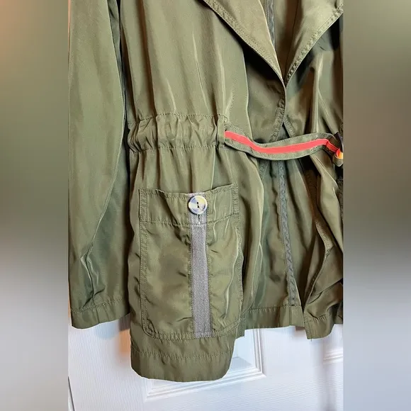 Anthropologie Gisborne Obi Trench Anorak Olive Green Jacket XS