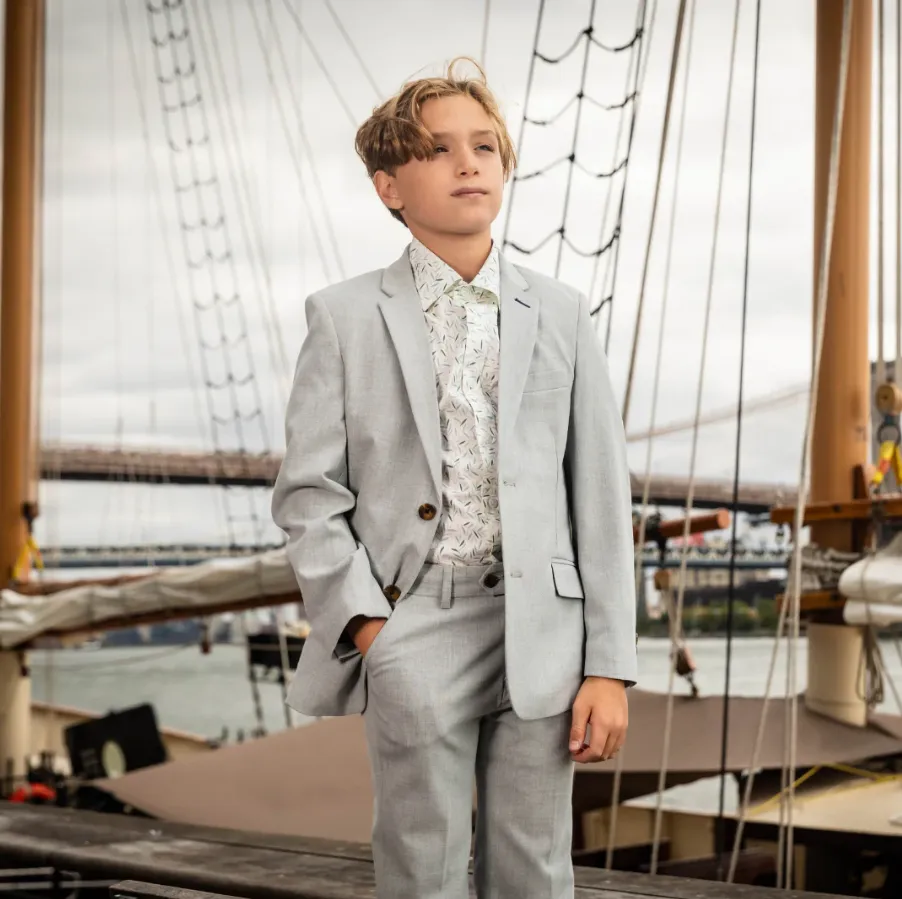 Appaman High Rise Grey Stretchy Mod Suit