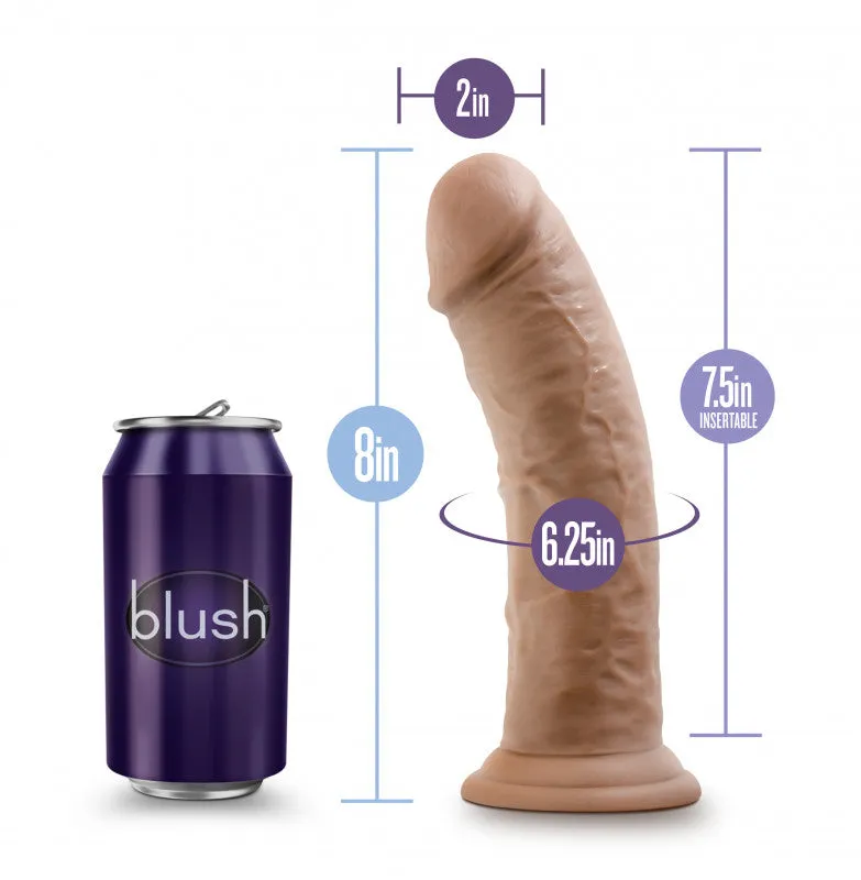 Au Naturel - 8 Inch  With Suction Cup -  Mocha