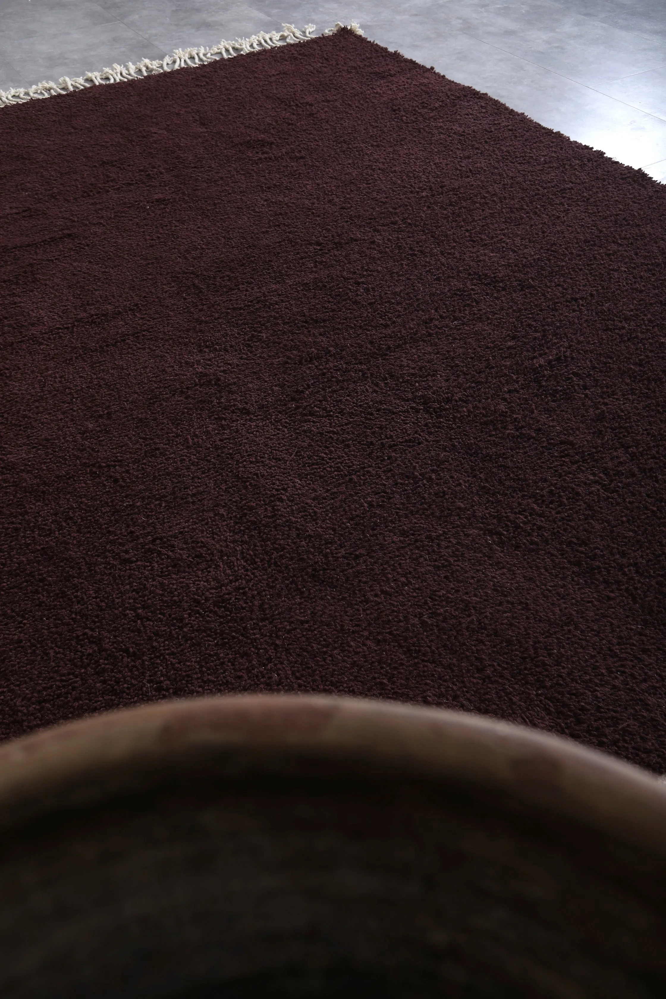 Authentic Beni ourain rug - Dark Brown Custom Rug - Wool rug