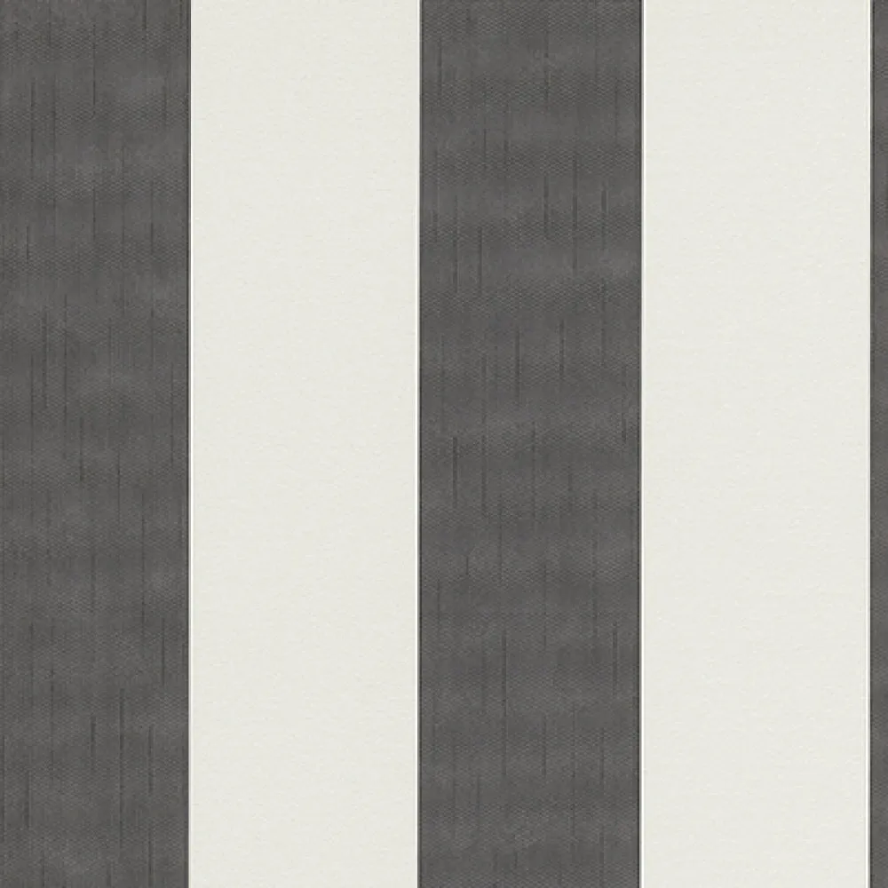 Band Stripes White Black 6835-15 Wallpaper