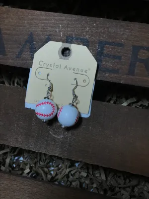 Baseball Dangled Earrings