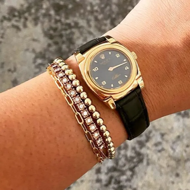 Beaded In Gold (Stretchy Elastic)