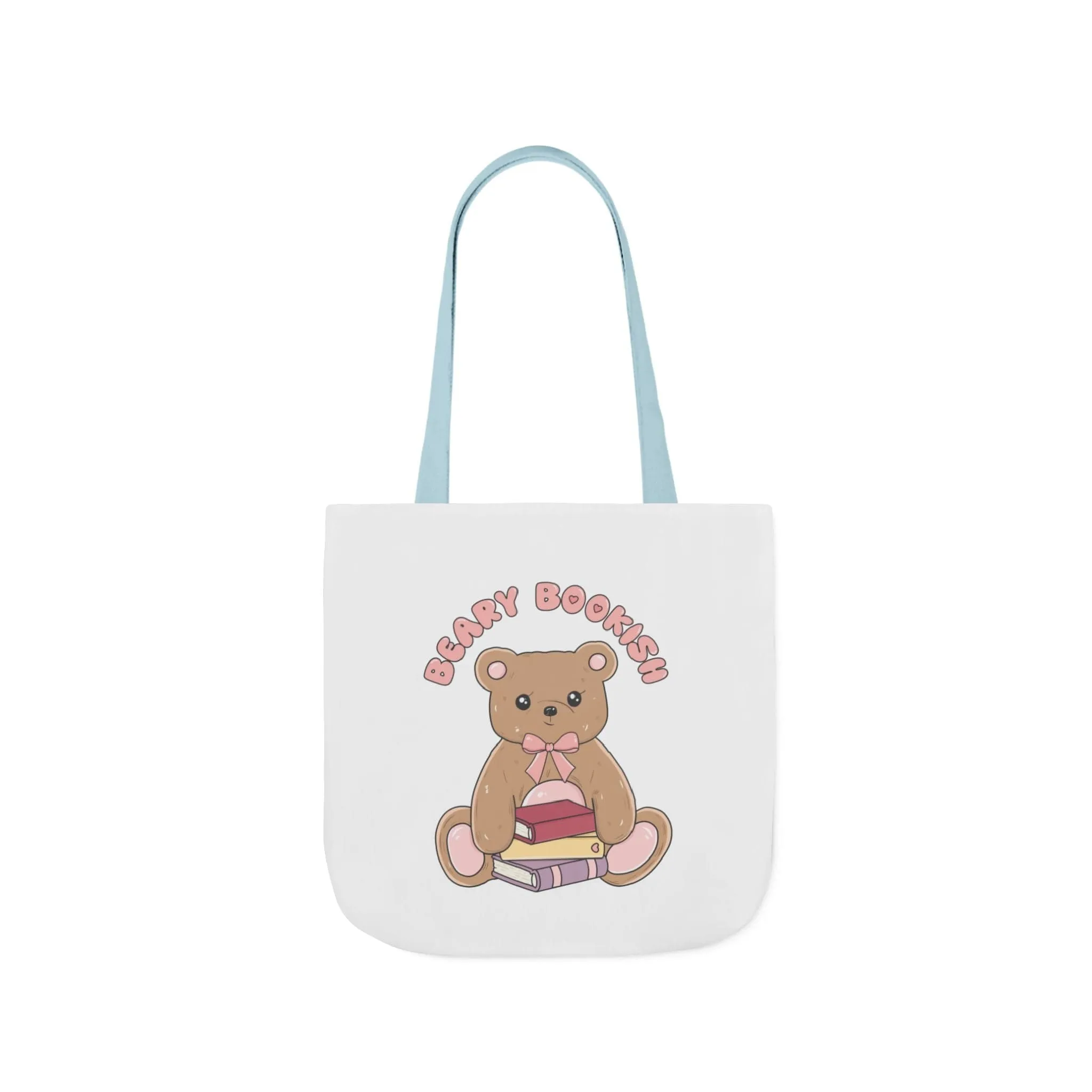 Beary Bookish Tote Bag - White