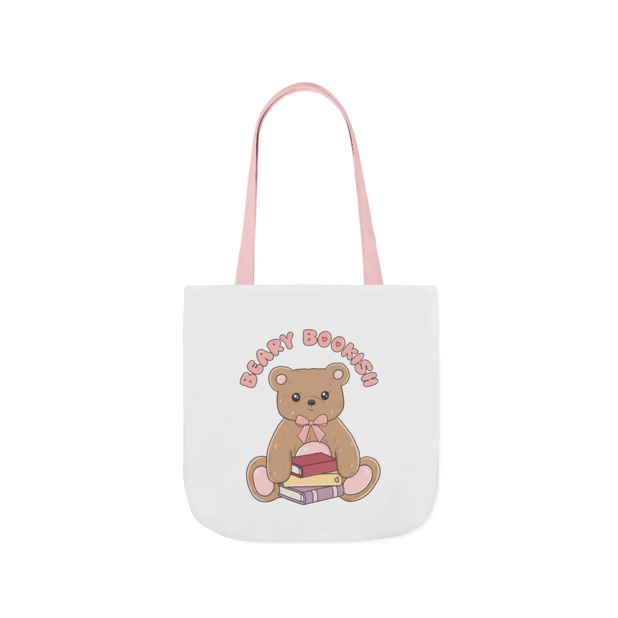 Beary Bookish Tote Bag - White