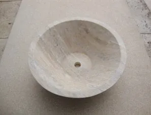 BEIGE Vessel narrow Base Honed-filled Sink