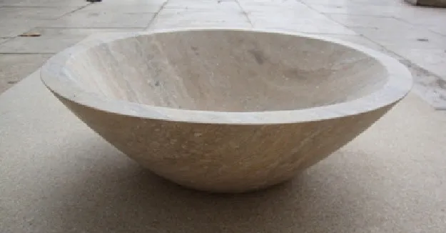 BEIGE Vessel narrow Base Honed-filled Sink