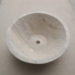 BEIGE Vessel narrow Base Honed-filled Sink