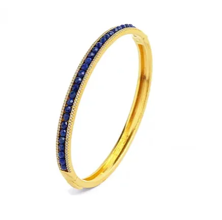 Bernd Wolf Collection "Alana" Blue Lapis & CZ Bangle