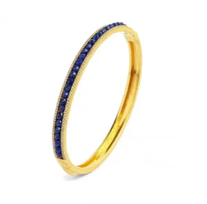 Bernd Wolf Collection "Alana" Blue Lapis & CZ Bangle