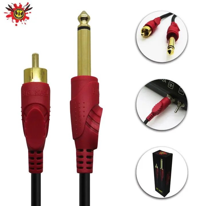 BIG WASP Tattoo RCA Clip Cord