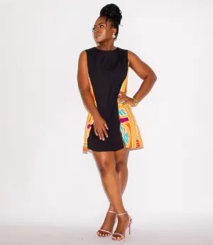 Black Mini Dress With Side Details