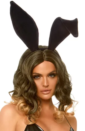 Black velvet bunny ears