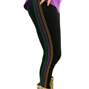 Bling striped tights one size (sm-lg)