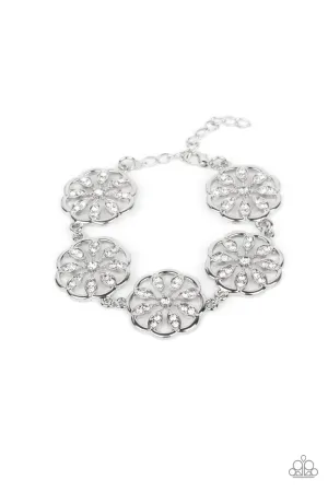 Blooming Bling - White Bracelet