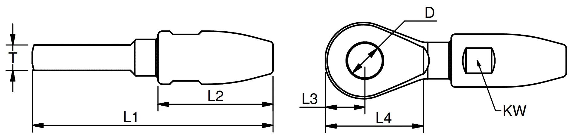 Bluewave Swageless cone eye term for 5 mm wire