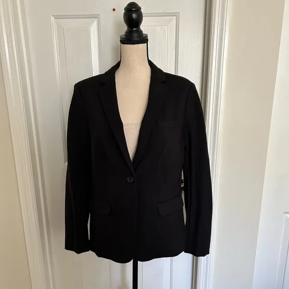 Boden Ponte Single Button Closure Stretchy Blazer