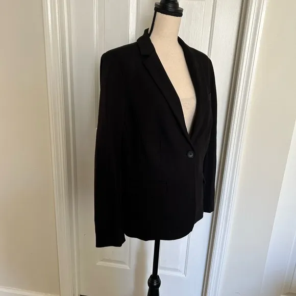Boden Ponte Single Button Closure Stretchy Blazer