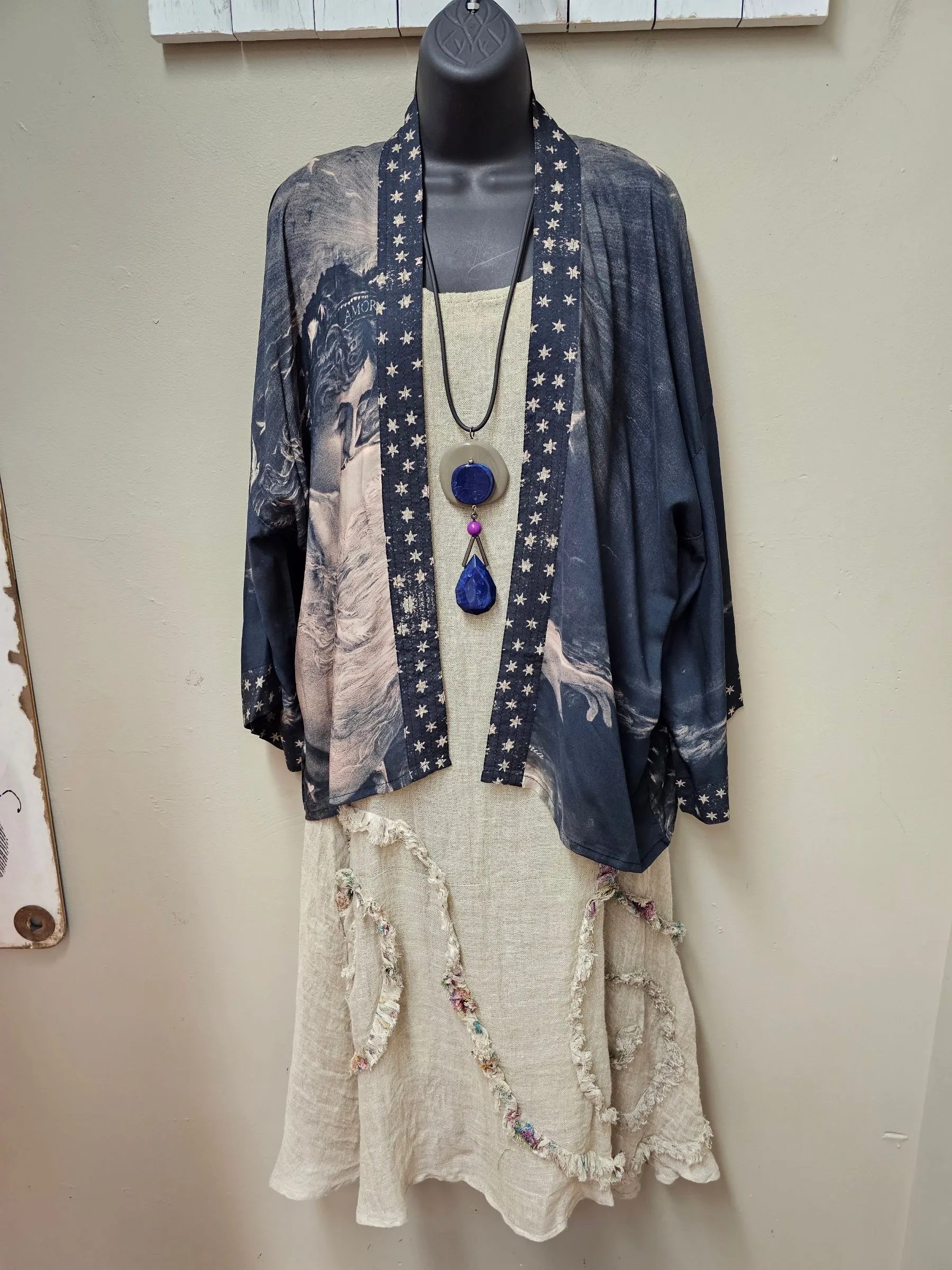 Bohemian Earthy Style Linen Dress