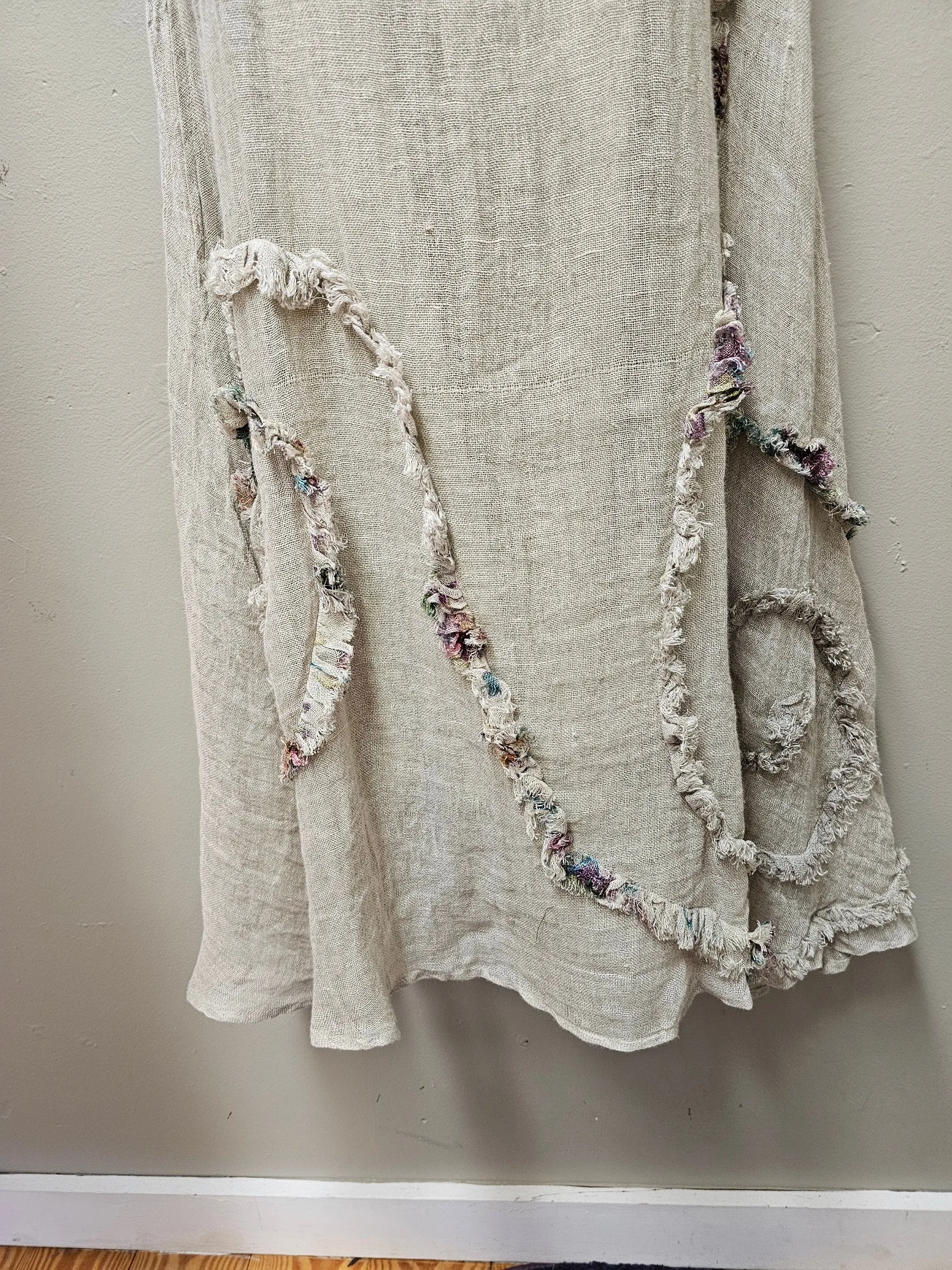Bohemian Earthy Style Linen Dress